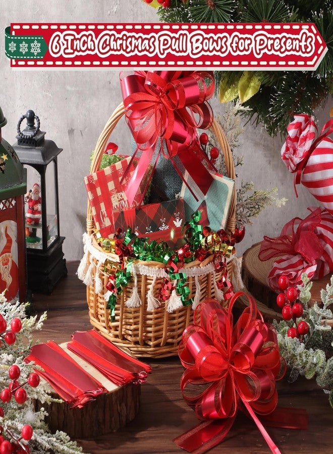 Poen 36 Pcs Valentine Day Pull Bows for Gift Wrapping 6 Inch Large Ribbon Gifts Baskets Bows for Holiday DIY Crafts Wedding Bouquet Holiday Birthday Anniversary Party Decoration(Classic,Red) - Image 3